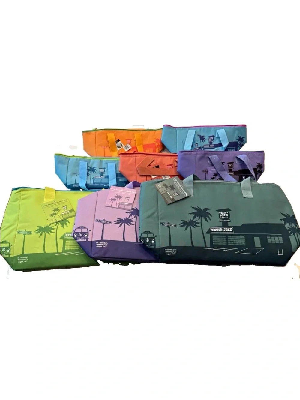 NWT, Trader Joe's Palm Large/mini  Tote Bags. Price includes 1 bag of each size.